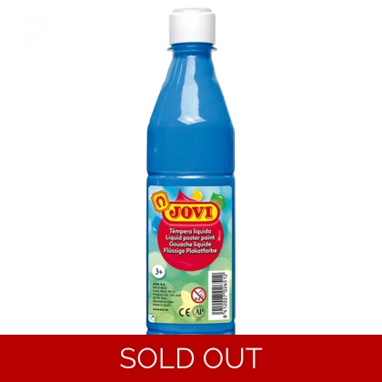 JOVI Liquid Poster Paint Bottle 500ml Cyan Blue